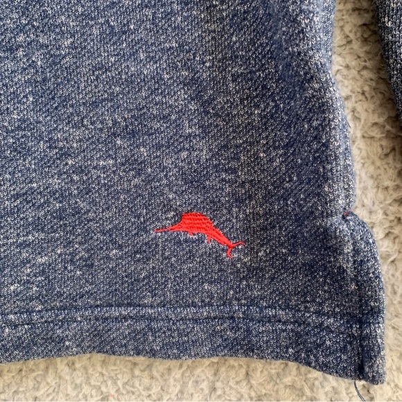 Tommy Bahama Sweater Men's XXL Long Sleeve Sweatshirt Cotton Blend Navy Gray - Picture 5 of 10